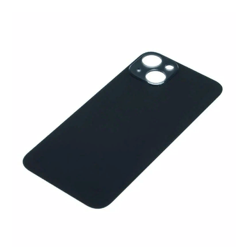 Задняя крышка для iPhone 13 Черный (стекло, широкий вырез под камеру, логотип) задняя крышка для iphone 13 синий стекло широкий вырез под камеру логотип
