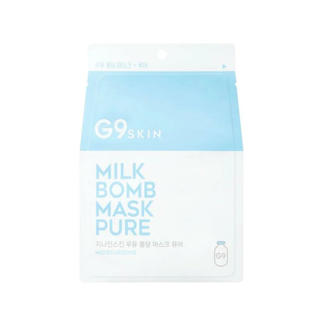 Маска для лица тканевая G9SKIN Milk Bomb Mask Pure 21мл - фото №9