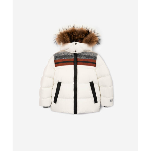 Куртка Gulliver, демисезон/зима, капюшон, водонепроницаемая, защита от попадания снега, подкладка, размер 152, белый