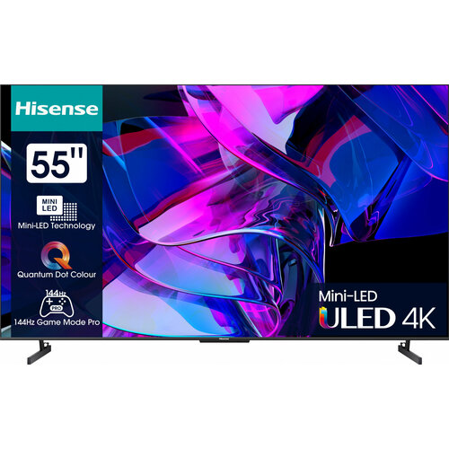 Телевизор QLED Hisense 55 55U7KQ темно-серый 4K Ultra HD 120Hz DVB-T DVB-T2 DVB-C DVB-S DVB-S2 USB WiFi Smart TV 7912000₽