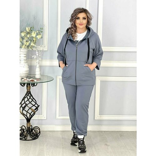 фото Костюм, размер 56, серый luck mad