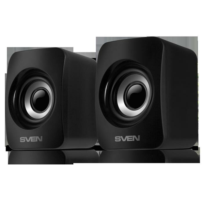 Компьютерная акустика 2.0 Sven 130 SV-020224 2*3 Вт(RMS), 100 Гц-20 КГц, USB, чёрная