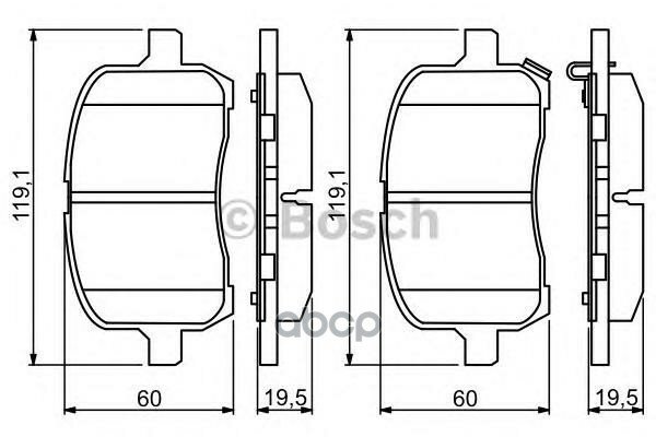 Колодки Тормозные Дисковые Передние Bosch арт. 0986494306