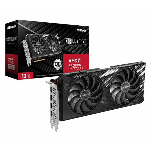 Видеокарта ASRock RX7700XT Challenger 12GB OC RTL asrock radeon rx 6650 xt challenger d 8g oc 3 dp 1 hdmi fan 2 90 ga3rzz 00uanf