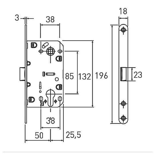 Защелка межкомнатная ARCHIE LM 5212CL N - фотография № 4