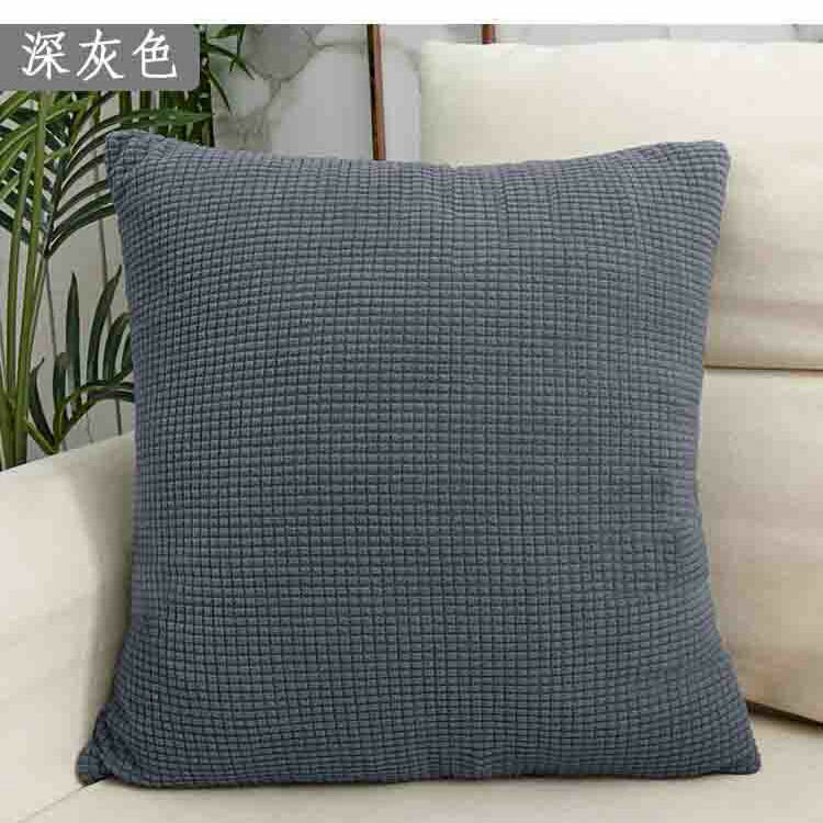 фото Подушка, 40х40 см, темно-серая, съемная наволочка