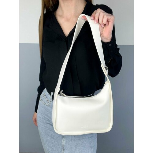 Сумка багет , белый