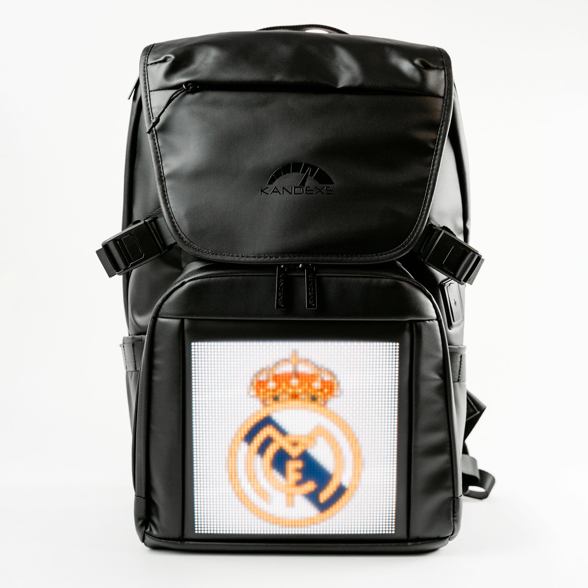 Рюкзак LED-экран, программируемый, для мальчиков и девочек, чёрный — фото 1