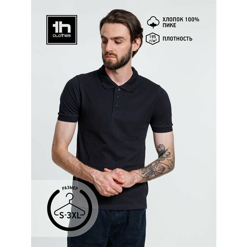фото Поло th clothes, размер xxl, темно-синий