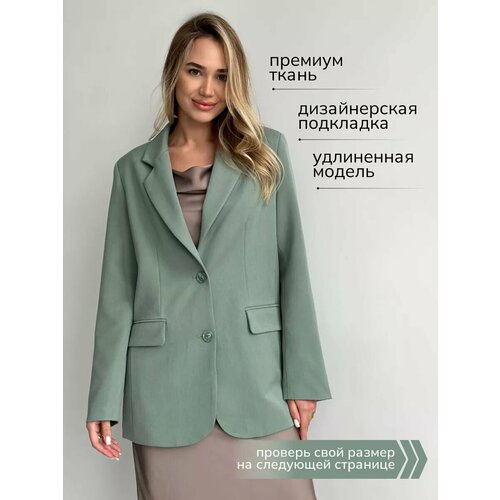 фото Пиджак , размер 48, оливковый aksiniya yakovleva