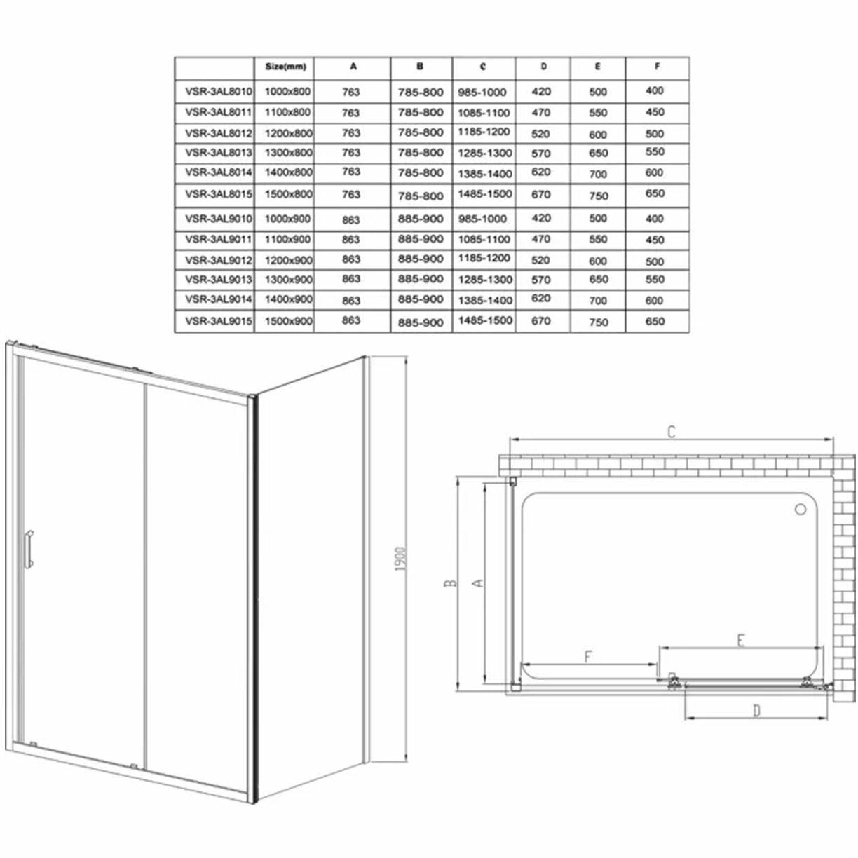 Боковая панель Vincea см хром, стекло текстурное, VSG-3AL800MT - фото №3