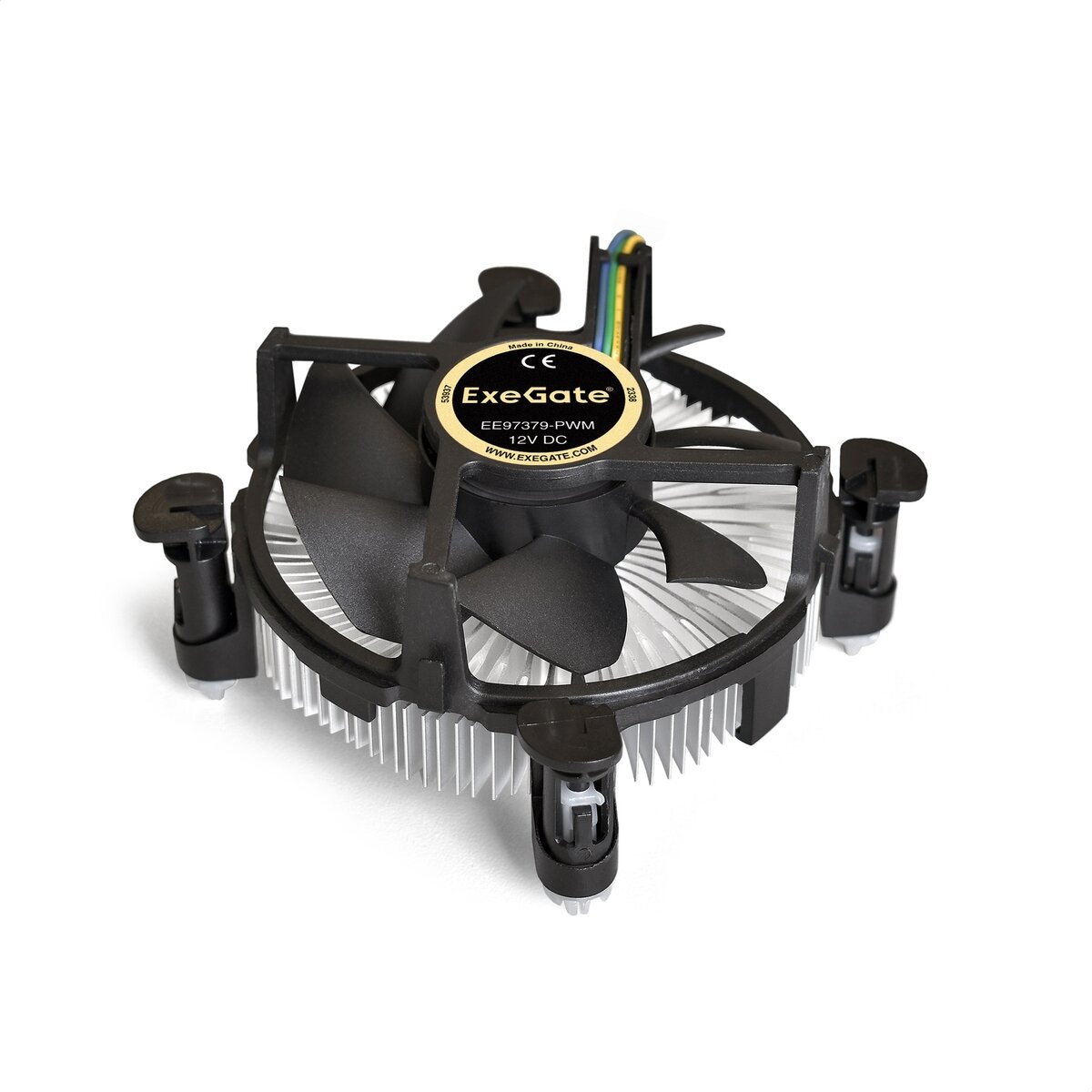 ExeGate Кулер для процессора ExeGate EE97379-PWM черный, 90 мм, алюминий, 2600 об/мин, 24 дБ, 4 pin, 65 Вт, 60 мм