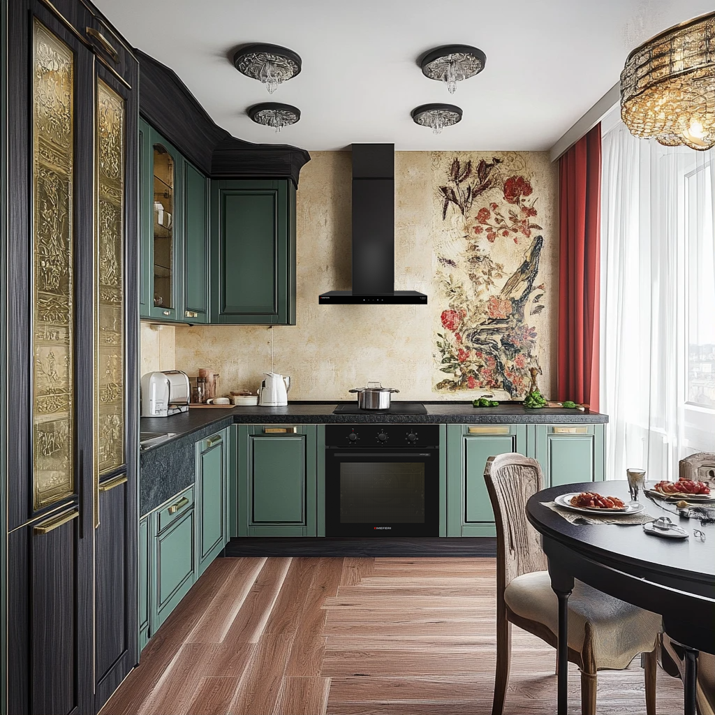 Изображение Варочная панель электрическая MEFERI MEH453BK COMFORT 45 см, 4200 Вт, черный, объединение конфорок Bridge Zone, слайдер