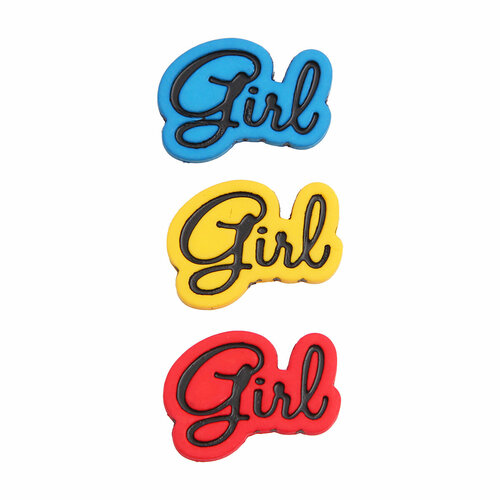 фото Декоративный элемент для творчества magic buttons 'girl', пластик, 6 шт