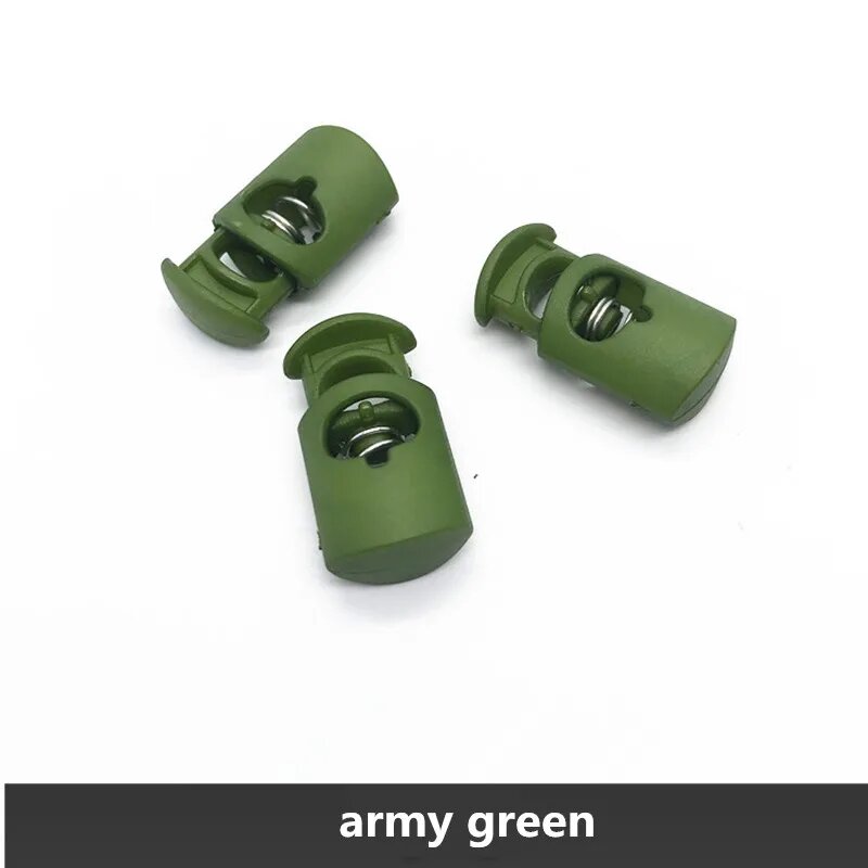 Пластиковые пружинные пряжки для одежды Зеленый, 10 Pcs, army green