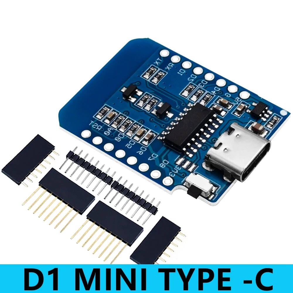 WeMos D1 Mini ESP8266 ESP-12F Модуль ESP12 Плата разработки WiFi Micro USB 3,3 В на базе ESP-8266EX 11 Цифровой контакт для Arduino, D1 CH340 TYPE-C