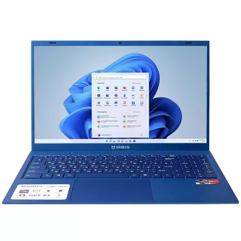 Ноутбук IRBIS Blizzard 15NBC1000, 15.6" (1920x1080) IPS/AMD Ryzen 3 3200U/16 ГБ DDR4/512 ГБ SSD/AMD Radeon Graphics/Windows 11 Pro, Синий (15NBC1000_G3)