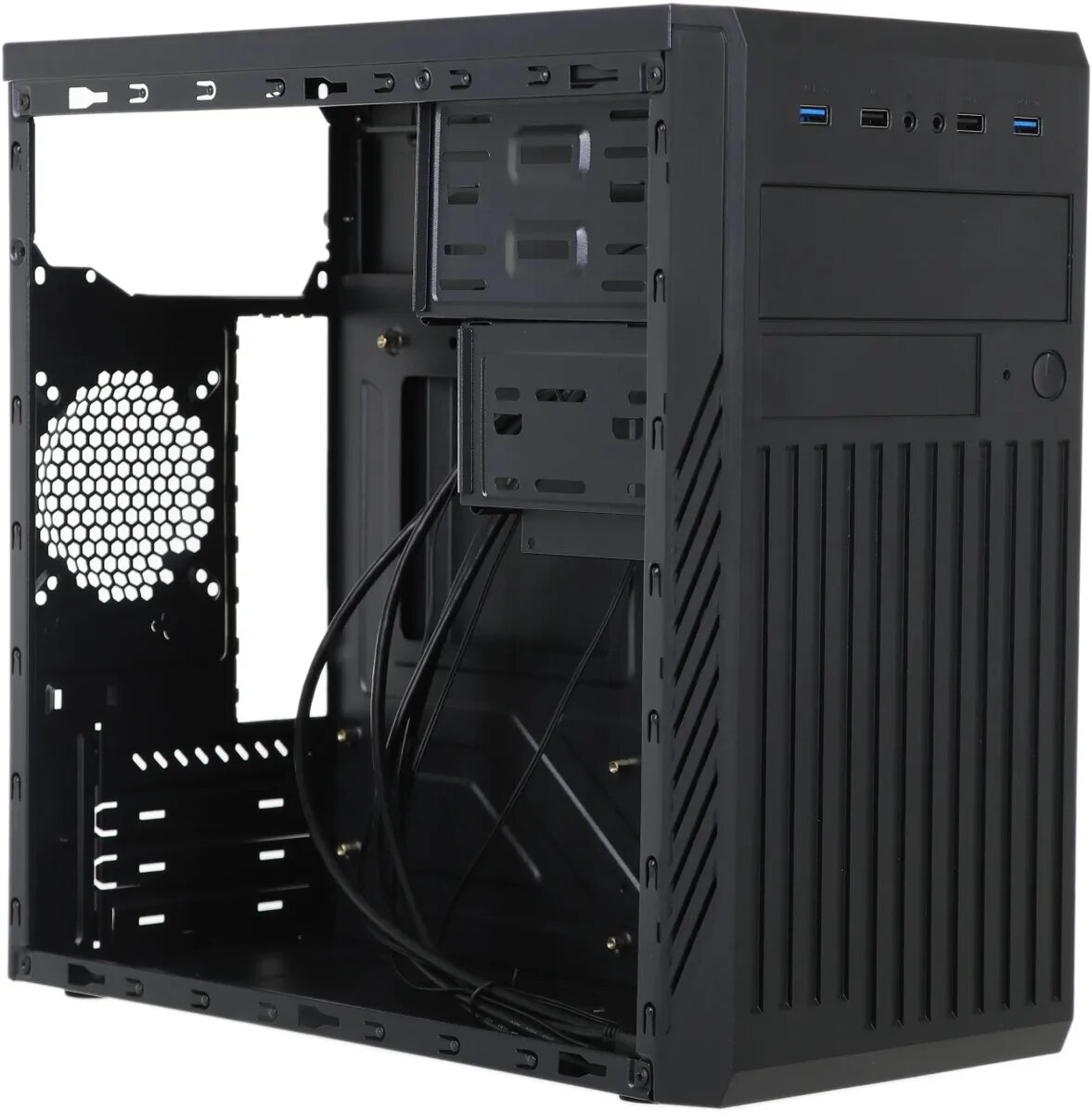 Корпус Accord черный без БП mATX 2xUSB2.0 2xUSB3.0 audio - фото №7