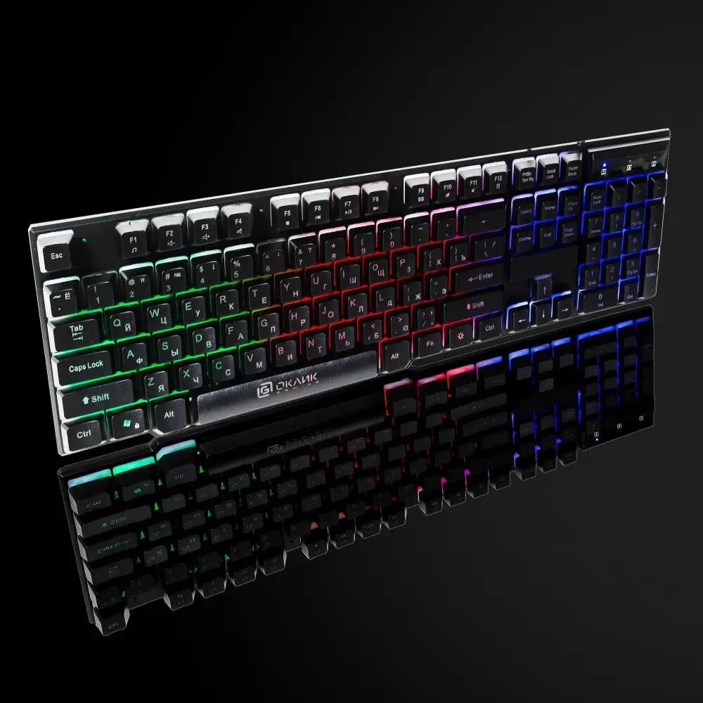 Клавиатура проводная Oklick 780G USB черный - фото №9