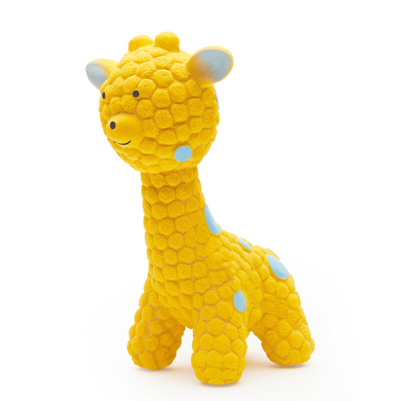 Игрушка для собак EETOYS Yellow Deer - Интерактивная звуковая латексная игрушка для прорезывания зубов и борьбы с