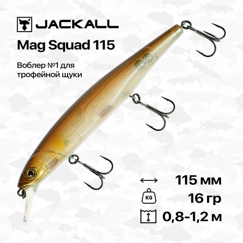 Воблер Jackall Mag Squad 115 SP, 115 мм, 16 гр, 0,8-1,2 м, #GB Ayu