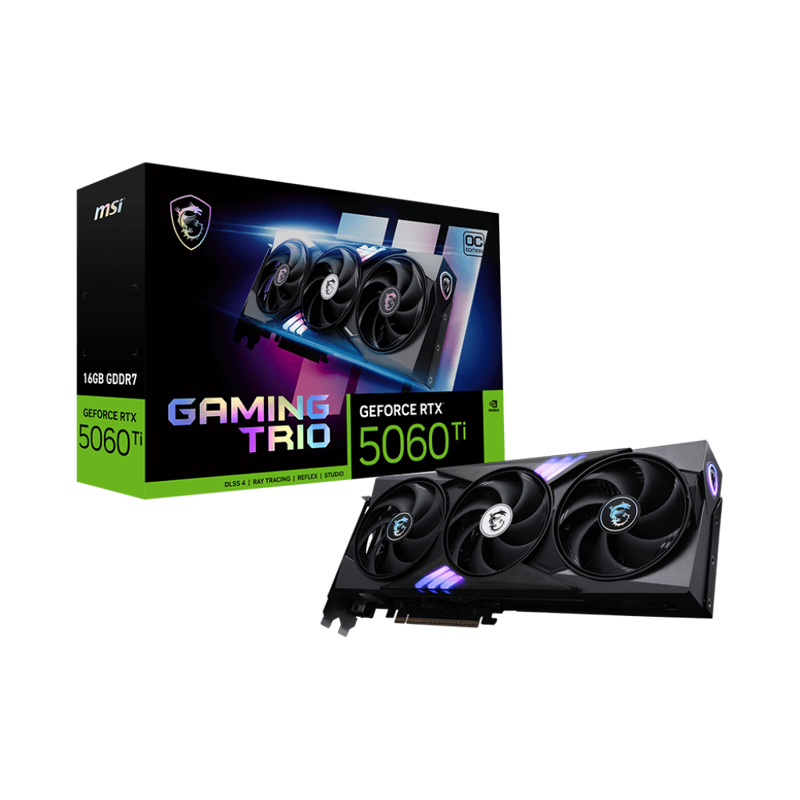 Видеокарта MSI GeForce RTX 5060 Ti 16G Gaming Trio OC