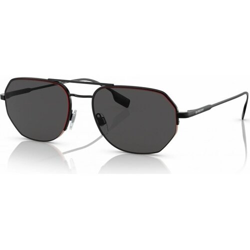 Солнцезащитные очки Burberry, бабочка, оправа: металл, с защитой от УФ, для мужчин, черный