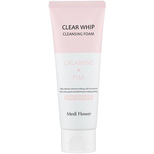 Medi Flower пенка для умывания с каламином и PHA кислотами Clear Whip Cleansing Foam Calamine, 120 мл, 160 г