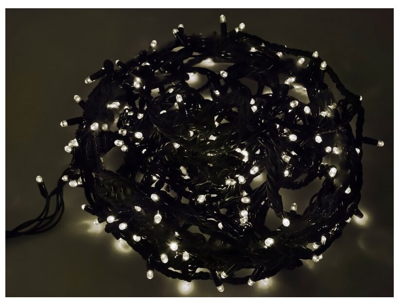 Гирлянда Neon-Night "Твинкл Лайт" 20 м, черный каучук, 240 диодов, цвет белый 303-325