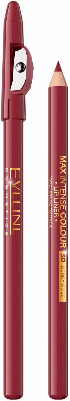 Карандаш для губ EVELINE MAX INTENSE COLOUR тон 30 berry rose