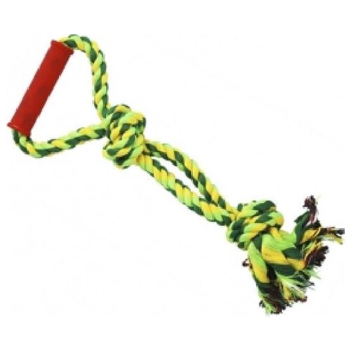фото №1 гр 336 игрушка для собак грейфер веревка плетеная с ручкой 40см n1