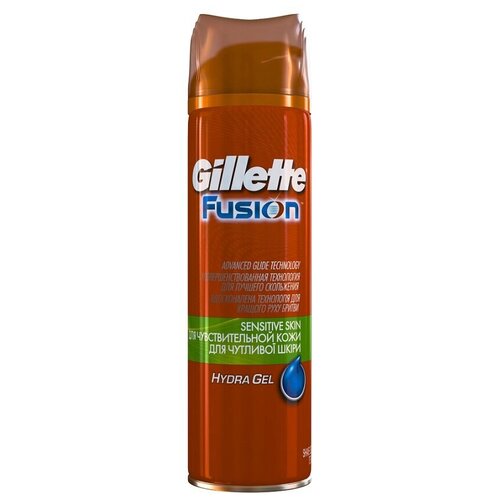 Гель для бритья Fusion Hydra Gel Sensitive Skin для чувствительной кожи Gillette, 200 мл