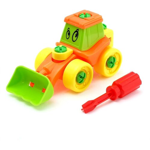 Конструктор винтовой Трактор 21 деталь цвета микс 375₽