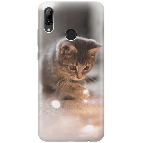 фото Ультратонкий силиконовый чехол-накладка для huawei p smart (2019) / honor 10 lite с принтом "котенок и свет" gosso