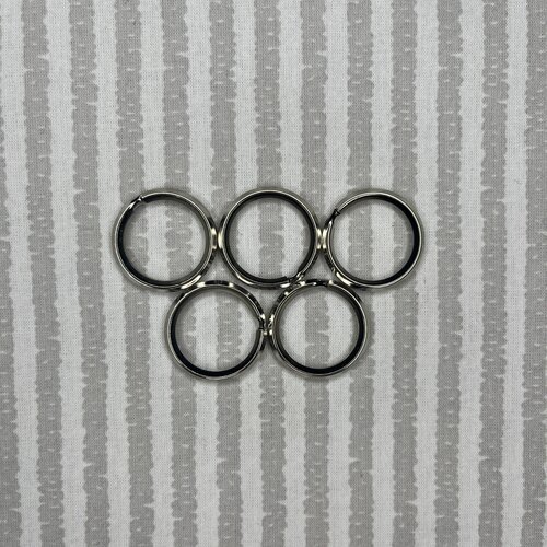 фото Кольцо для ключей, цвет никель, диаметр 22 мм, толщина 4 мм, 5 шт нет бренда