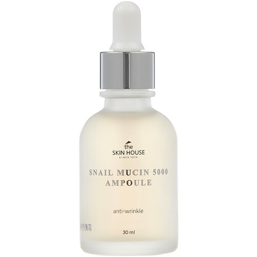 Сыворотка ампульная восстанавливающая с муцином улитки THE SKIN HOUSE Snail Mucin 5000 Ampoule 30ml