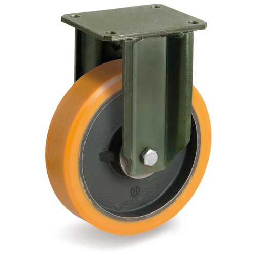 фото Колесо большегрузное tellure rota 648856 неповоротное, диаметр 200мм, грузоподъемность 1000кг, полиуретан tr, чугун