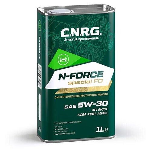 фото Синтетическое моторное масло c.n.r.g. n-force special fo 5w-30 sn/cf, 1 л