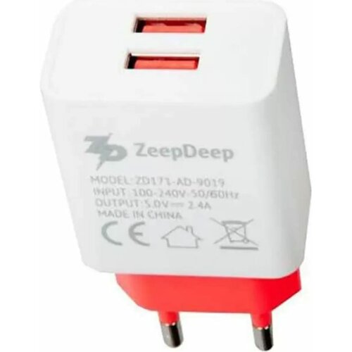 ZeepDeep зарядное устройство EnergyPlug 2 USB X 24A 802075 1500₽