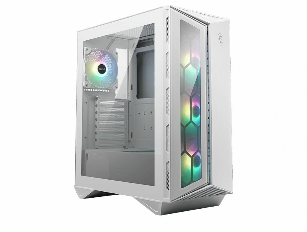 Компьютерный корпус MSI MPG GUNGNIR 110R WHITE 2xUSB 3.0, 1xType C, 4x120mm ARGB Fan, Tempered Glass Window, Brown Box