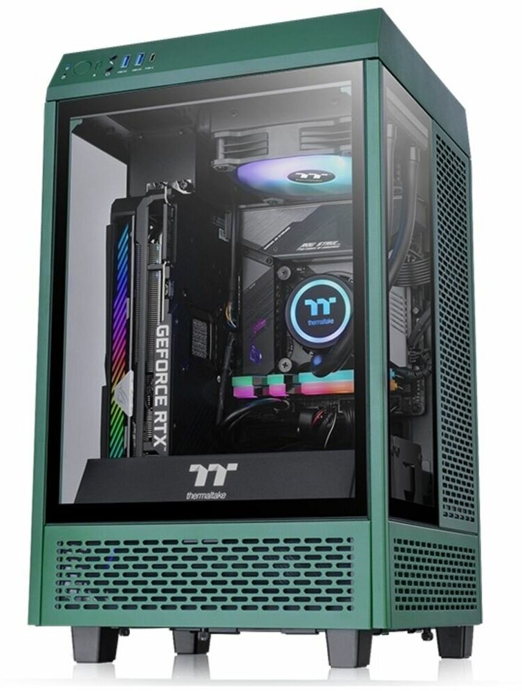 Корпус Mini-ITX Minitower Thermaltake The Tower 100 CA-1R3-00SCWN-00 Mini-ITX Green