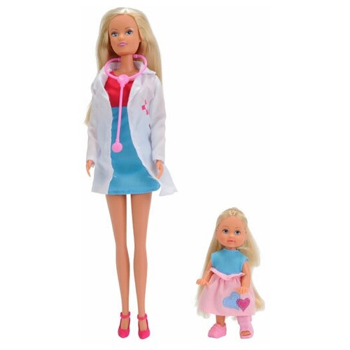 Набор кукол Steffi Love Штеффи и Эви Детский врач, 29 см, 5730934 куклы и одежда для кукол simba кукла штеффи еви и тимми с питомцами 29 см