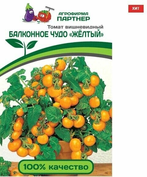 фото Томат вишневидный балконное чудо "желтый"