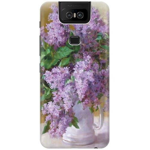 фото Cиликоновый чехол на asus zenfone 6 zs630kl / асус зенфон 6 с принтом "букет сирени" gosso
