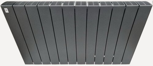 Изображение товара Биметаллический радиатор Rifar SUPREMO Ventil 500, 12 секций, нижнее подключение левое (SVL), цвет Антрацит