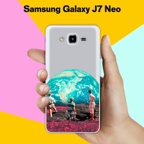 Силиконовый чехол на Samsung Galaxy J7 Neo Вид на Землю / для Самсунг Галакси Джей 7 Нео силиконовый чехол на samsung galaxy j7 neo вид на землю для самсунг галакси джей 7 нео