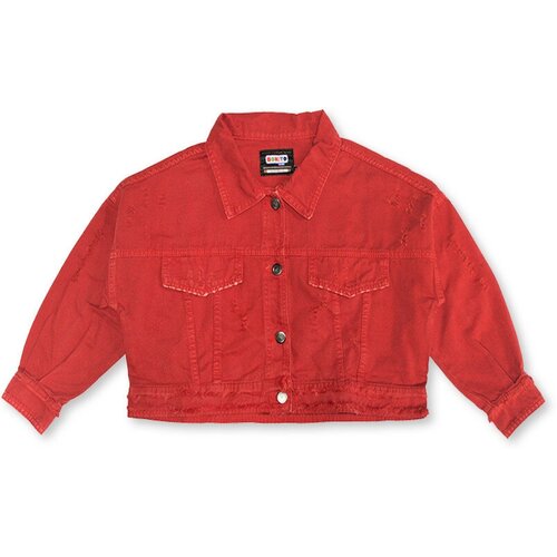Укороченный пиджак,красный, размер 134
