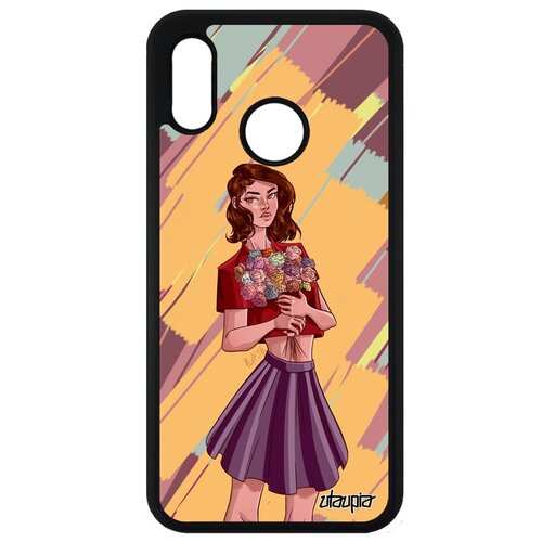 фото Чехол для смартфона huawei p20 lite, "девушка и цветы" розы манга utaupia