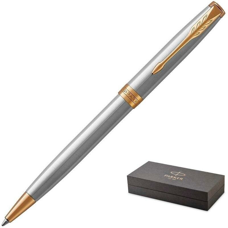 Ручка шариковая PARKER SONNET STAINLESS STEEL GT черн 1931507