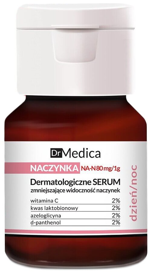 Bielenda Dr Medica Capillary Skin Дерматологическая сыворотка для лица, уменьшающая покраснения, гипоаллергенная, день/ночь, 30 мл